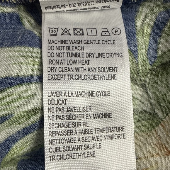 Farm Rio Navy Blue Delicate Pineapple LENZING ECOVERO EUROFLEX Mini Dress Size M - Picture 10 of 11